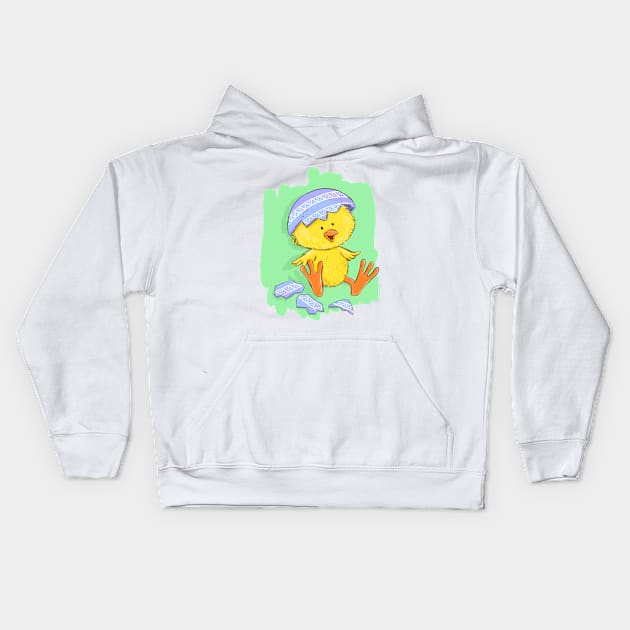 Denizko Baby Easter Chicken Kids Hoodie by denizko